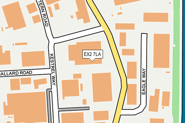 EX2 7LA map - OS OpenMap – Local (Ordnance Survey)