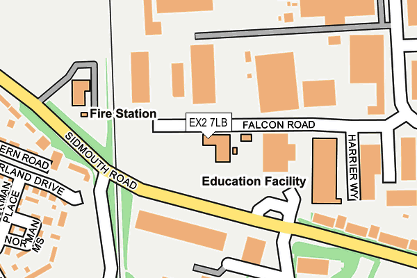 EX2 7LB map - OS OpenMap – Local (Ordnance Survey)