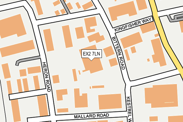 EX2 7LN map - OS OpenMap – Local (Ordnance Survey)