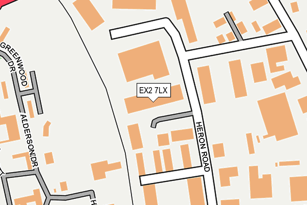 EX2 7LX map - OS OpenMap – Local (Ordnance Survey)