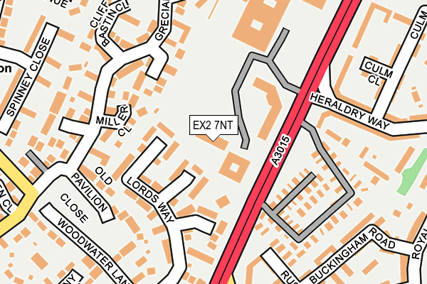 EX2 7NT map - OS OpenMap – Local (Ordnance Survey)