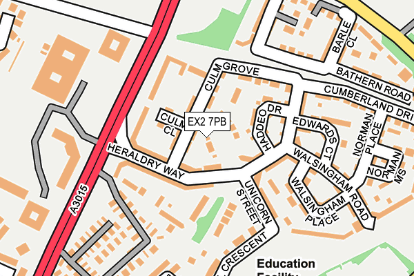 EX2 7PB map - OS OpenMap – Local (Ordnance Survey)