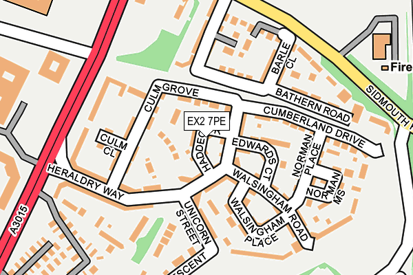 EX2 7PE map - OS OpenMap – Local (Ordnance Survey)