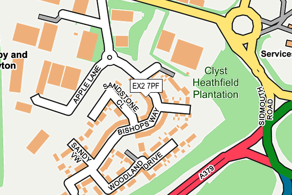 EX2 7PF map - OS OpenMap – Local (Ordnance Survey)