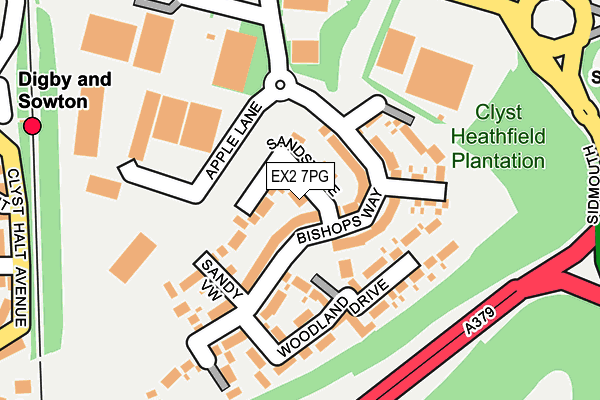 EX2 7PG map - OS OpenMap – Local (Ordnance Survey)