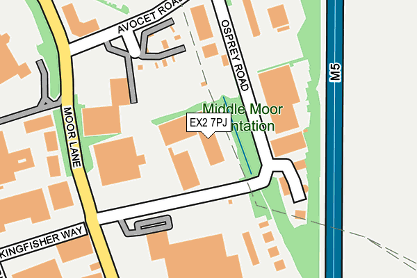 EX2 7PJ map - OS OpenMap – Local (Ordnance Survey)