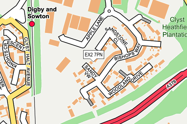 EX2 7PN map - OS OpenMap – Local (Ordnance Survey)