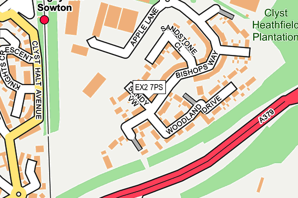 EX2 7PS map - OS OpenMap – Local (Ordnance Survey)