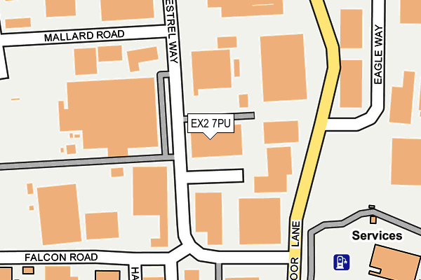 EX2 7PU map - OS OpenMap – Local (Ordnance Survey)