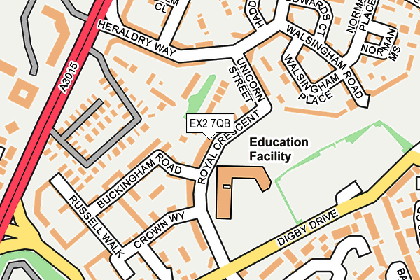 EX2 7QB map - OS OpenMap – Local (Ordnance Survey)