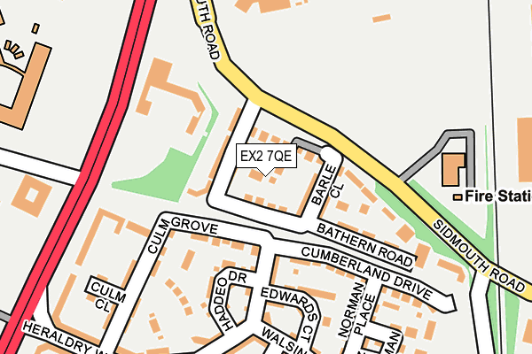 EX2 7QE map - OS OpenMap – Local (Ordnance Survey)