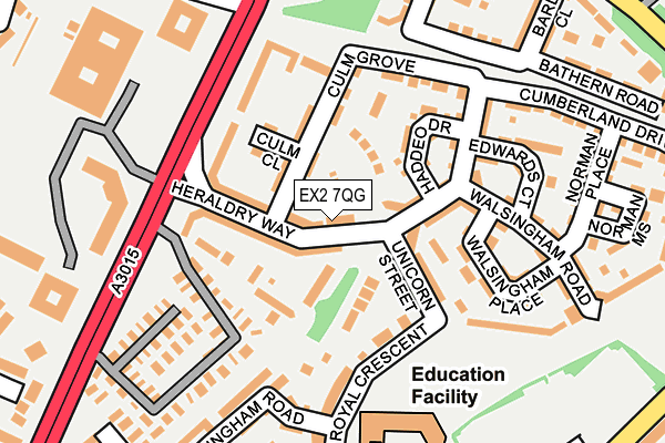 EX2 7QG map - OS OpenMap – Local (Ordnance Survey)