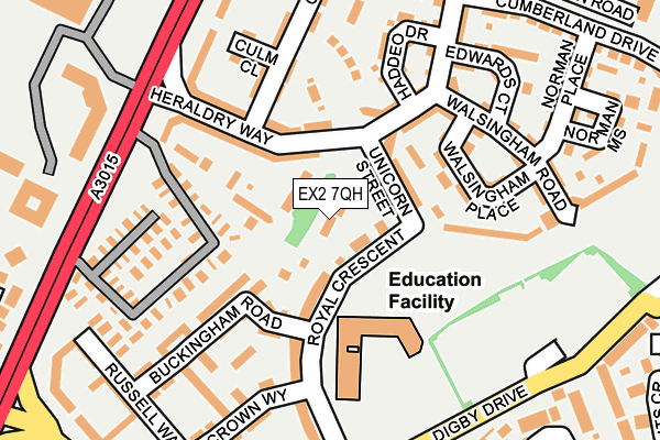 EX2 7QH map - OS OpenMap – Local (Ordnance Survey)