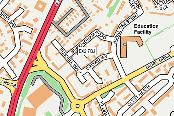 EX2 7QJ map - OS OpenMap – Local (Ordnance Survey)