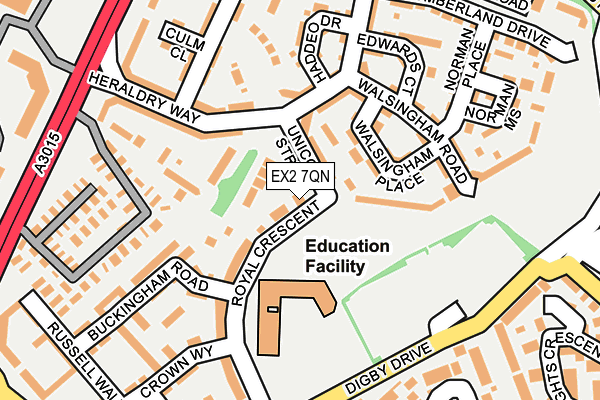 EX2 7QN map - OS OpenMap – Local (Ordnance Survey)