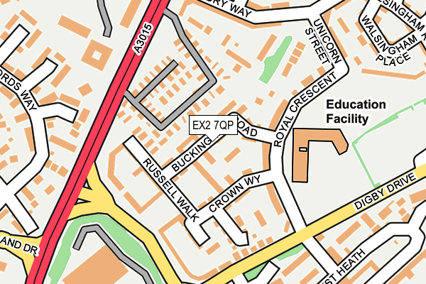 EX2 7QP map - OS OpenMap – Local (Ordnance Survey)