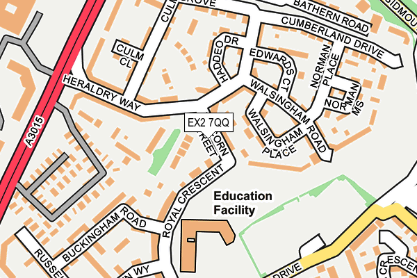 EX2 7QQ map - OS OpenMap – Local (Ordnance Survey)