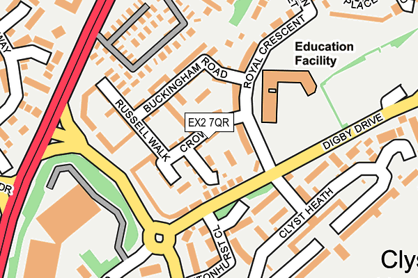 EX2 7QR map - OS OpenMap – Local (Ordnance Survey)