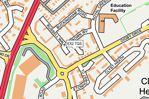 EX2 7QS map - OS OpenMap – Local (Ordnance Survey)