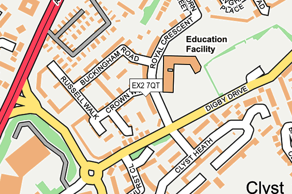 EX2 7QT map - OS OpenMap – Local (Ordnance Survey)