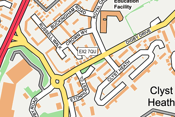 EX2 7QU map - OS OpenMap – Local (Ordnance Survey)