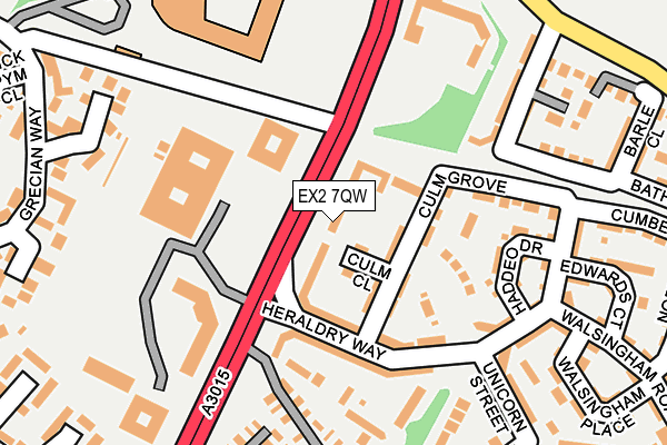 EX2 7QW map - OS OpenMap – Local (Ordnance Survey)