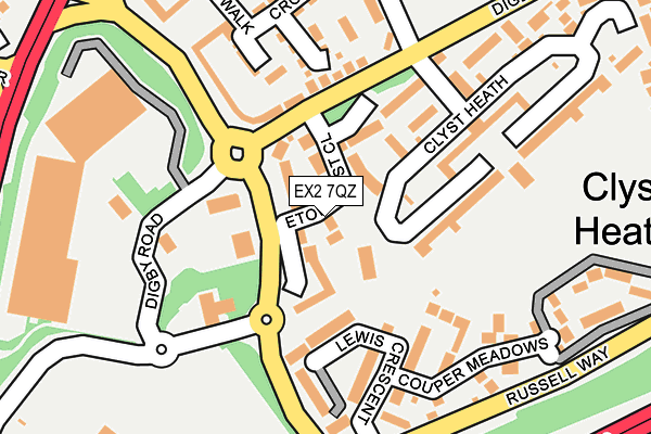 EX2 7QZ map - OS OpenMap – Local (Ordnance Survey)