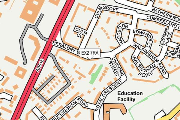 EX2 7RA map - OS OpenMap – Local (Ordnance Survey)