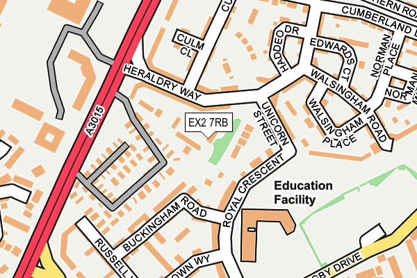 EX2 7RB map - OS OpenMap – Local (Ordnance Survey)