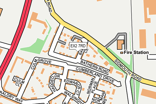 EX2 7RD map - OS OpenMap – Local (Ordnance Survey)