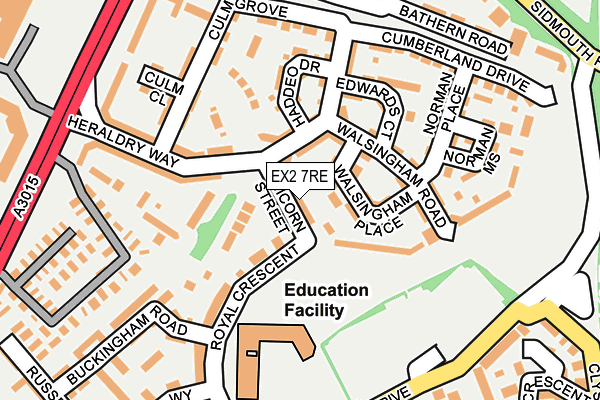 EX2 7RE map - OS OpenMap – Local (Ordnance Survey)