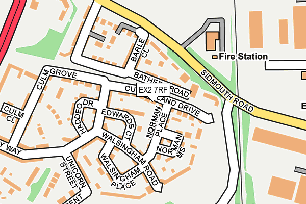 EX2 7RF map - OS OpenMap – Local (Ordnance Survey)