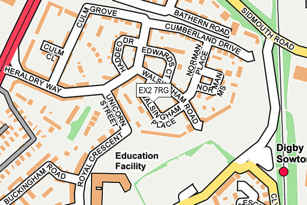 EX2 7RG map - OS OpenMap – Local (Ordnance Survey)