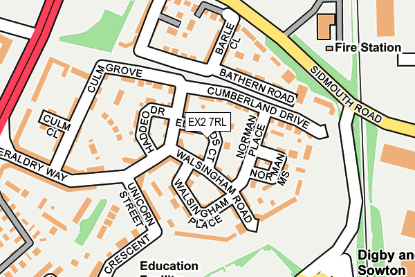 EX2 7RL map - OS OpenMap – Local (Ordnance Survey)