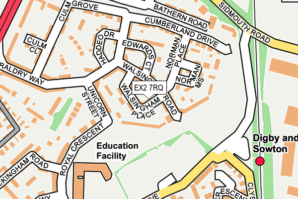 EX2 7RQ map - OS OpenMap – Local (Ordnance Survey)