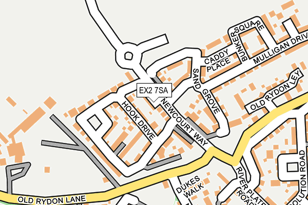 EX2 7SA map - OS OpenMap – Local (Ordnance Survey)