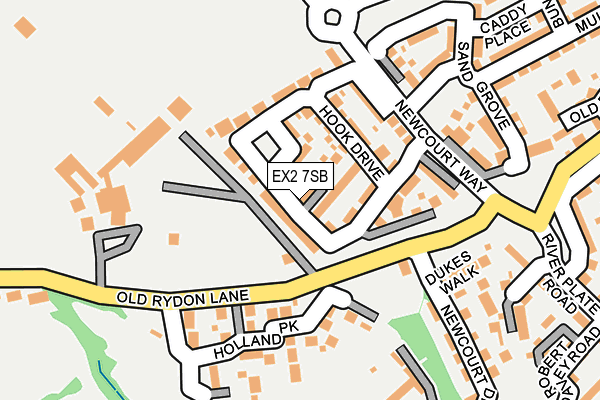 EX2 7SB map - OS OpenMap – Local (Ordnance Survey)