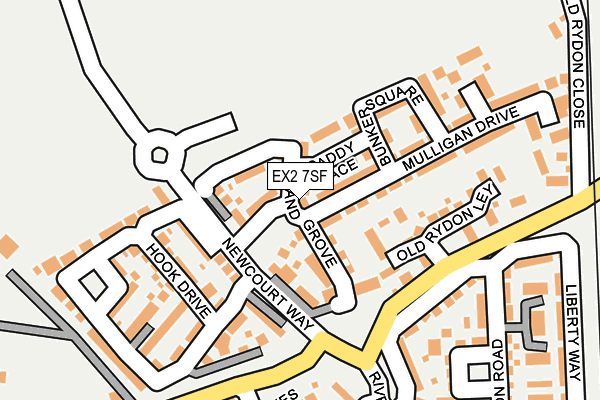 EX2 7SF map - OS OpenMap – Local (Ordnance Survey)