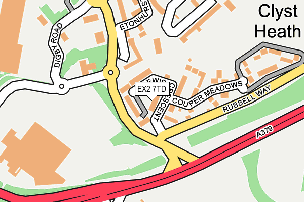 EX2 7TD map - OS OpenMap – Local (Ordnance Survey)