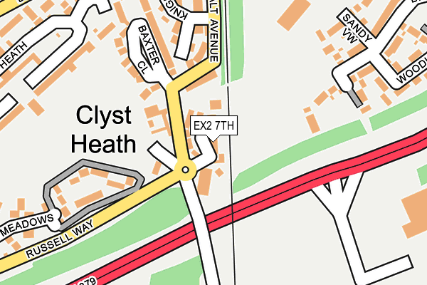 EX2 7TH map - OS OpenMap – Local (Ordnance Survey)