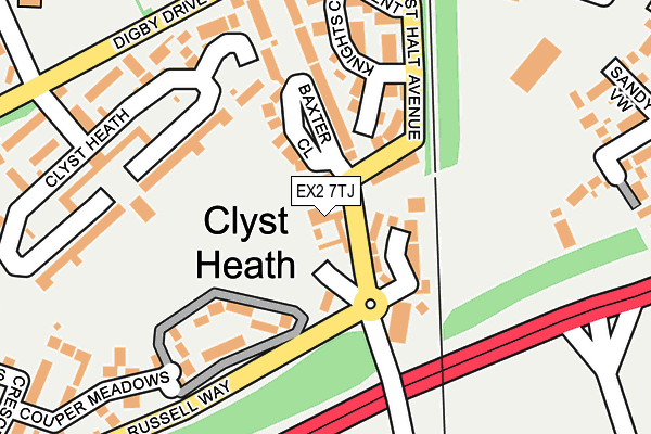 EX2 7TJ map - OS OpenMap – Local (Ordnance Survey)