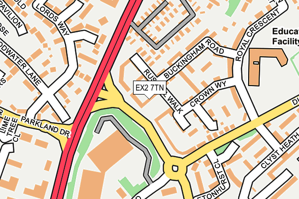 EX2 7TN map - OS OpenMap – Local (Ordnance Survey)