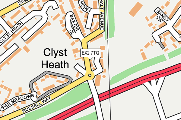 EX2 7TQ map - OS OpenMap – Local (Ordnance Survey)