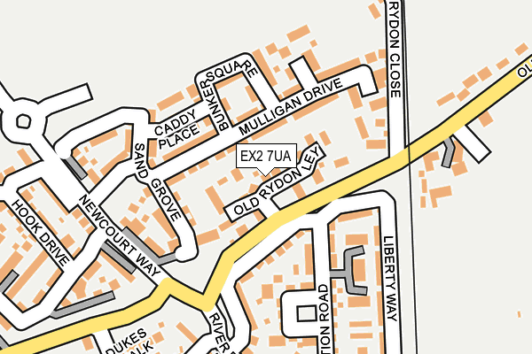 EX2 7UA map - OS OpenMap – Local (Ordnance Survey)