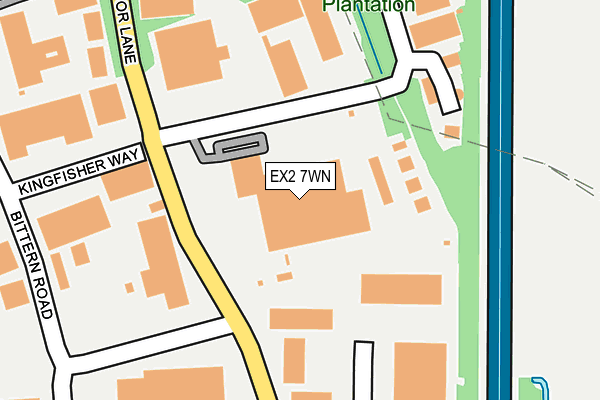 EX2 7WN map - OS OpenMap – Local (Ordnance Survey)