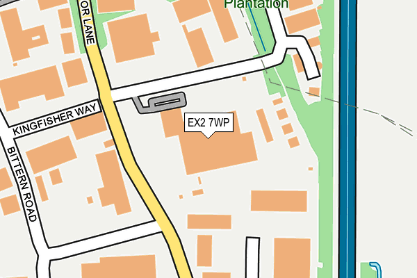 EX2 7WP map - OS OpenMap – Local (Ordnance Survey)