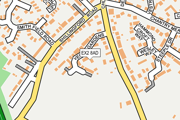 EX2 8AD map - OS OpenMap – Local (Ordnance Survey)