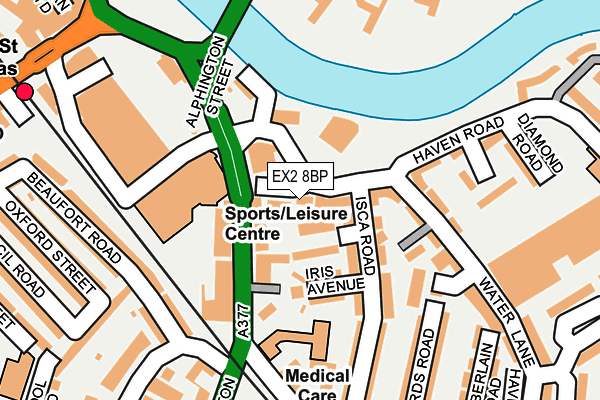 EX2 8BP map - OS OpenMap – Local (Ordnance Survey)