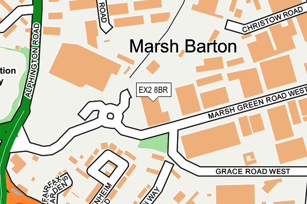 Map Of Marsh Barton Exeter Ex2 8Br Maps, Stats, And Open Data