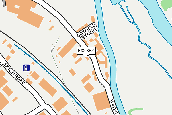 EX2 8BZ map - OS OpenMap – Local (Ordnance Survey)